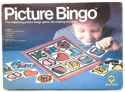 Picture Bingo - Matching Picture Bingo Game - Pressman - Complete  Vintage 1984