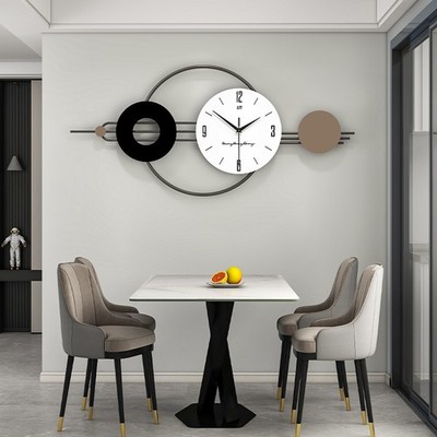 Geometrische moderne Wanduhr - große moderne Wanduhr 80 cm für Wohnr...
