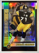 2002 Bowman Chrome Refractor, Kendall Simmons RC #ed 65/500, Card #189