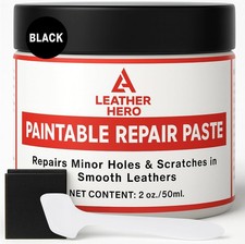 Paintable Leather Filler, Leather Filler Repair Kit for Tears, Holes, Cracks, Sc