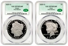 2025-S (PR70) Proof Morgan & Peace Silver Dollar (2 Coin Set) CAC FD Presale