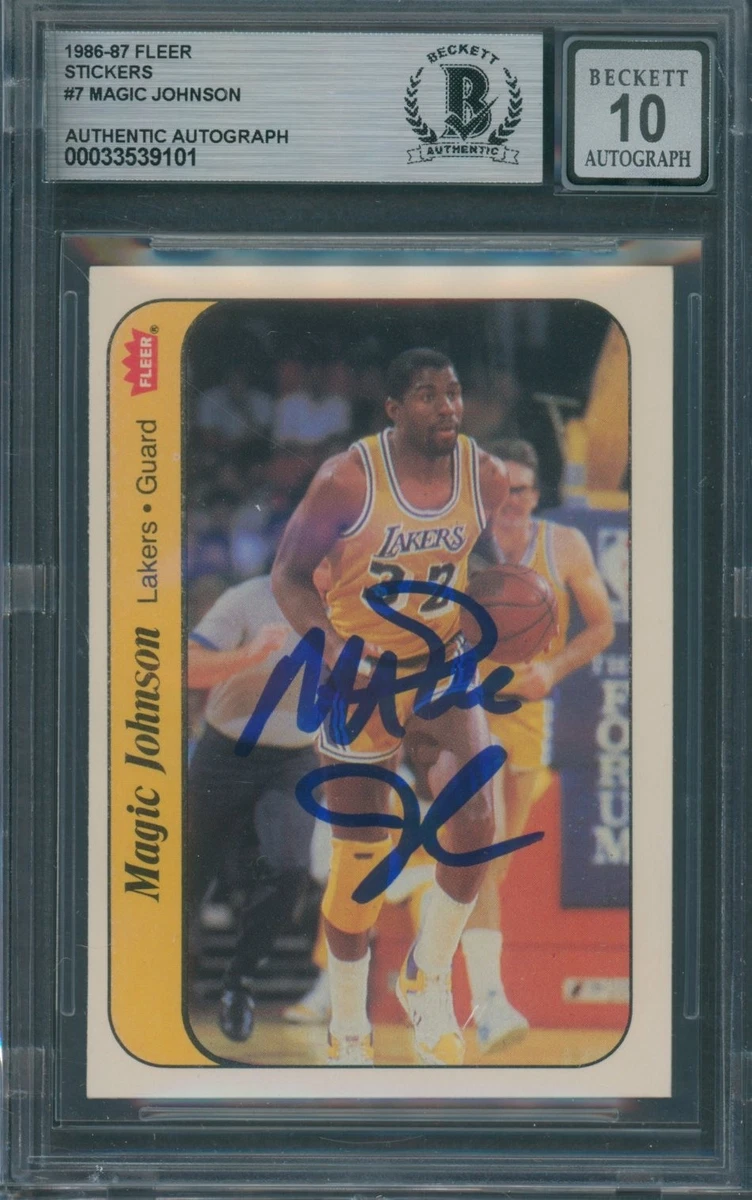 Fleer Magic Johnson 10 Graded Basketball Sports Trading Cards