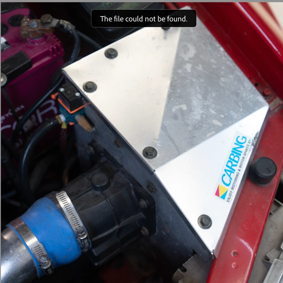 Reubicación de batería de caja de aire Mitsubishi Lancer Evolution CP9A Carbing JDM 70 mm Foto 3 de 4