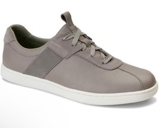 Vionic Casual Lono Sneaker Mens US 8 EU 41 Gray Leather Arch Support New