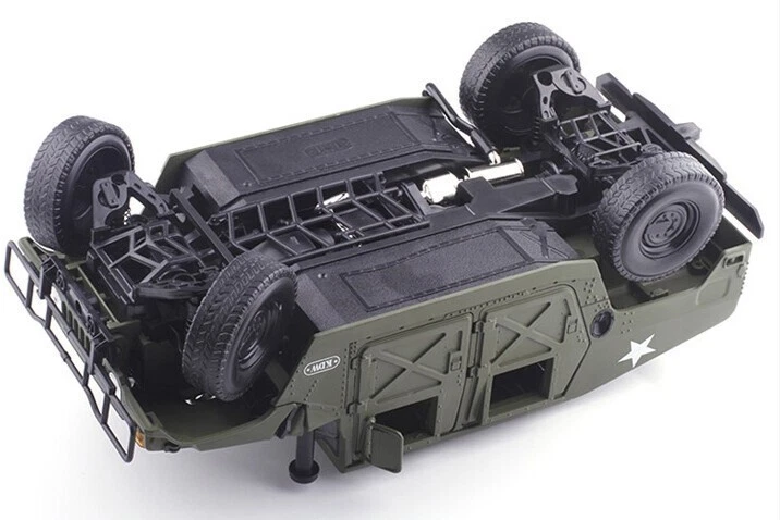 1:18 Diecast Alloy Hummer Model Toys Car Hummer H1 Military SUV Tactical VehicsF - Image 4 of 4