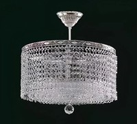 Runde Deckenlampe Kristall Deckenleuchter Luxus Silber Kronleuchter LüSter