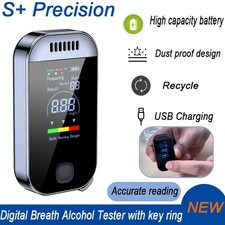 NEW Digital Breath Alcohol Tester Professional Breathalyzer With LCD Display USB