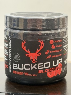 blood raz flavor bucked up Pre-Workout Powder 9.2oz Citrulline Caffeine exp 10/2027 Close-up Mouth Caucasian Woman convenient on the go Nic Salts MaryLiq Flavors:MANGO ICY