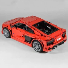 Compatible R8 V10 Car Second Generation Model Red Version 1839 Build Moc