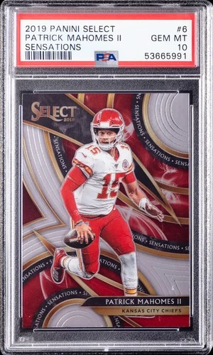 2019 PANINI SELECT SENSATIONS #6 PATRICK MAHOMES II PSA 10