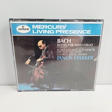 Janos Starker   Bach Suites for Solo Cello Audio CD   Complete Sonatas in G  D