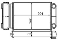 Mahle AH 258 000S WäRmetauscher, Innenraumheizung FüR Opel,Vauxhall