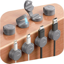 8-Pack Cord Organizer Magnetic Cable Clips, Desk Cable Management Wire Hider, S