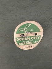 1981 Ocean City NJ Seasonal Beach Badge Tag OC New Jersey