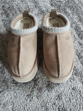 UGG Tazz Platform Slippers Womens Size 5 Sand / Blue Braiding EC Size 36 EU
