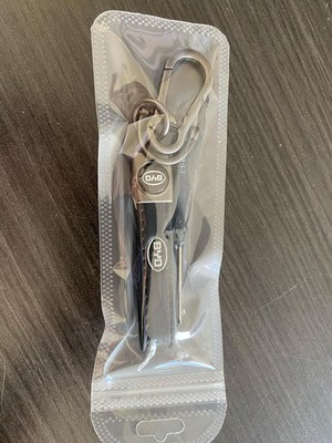 Genuine Leather BYD Car Ring Premium Metal Keychain Lanyard Black NEW