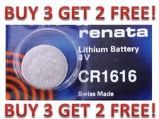 CR 1616 RENATA WATCH BATTERY CR1616 ECR1616 FREE SHIPPING BUY 3 GET 2 FREE
