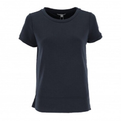 Comma Casual Identity Damen Shirt mit verlängertem Rückensaum - Blau - Gr. 44