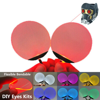 Round Flexible DIY Led Light Eyes Kits For Star Lord Helmet Halloween Cosplay