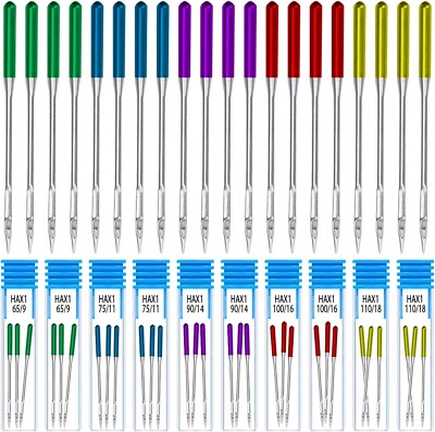 Swpeet 30 Stück 5 Farben Nähmaschinennadeln Universal Normalspitze Maschine Nee