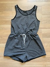 Shein Ladies Womens Sports Style Playsuit Grey Size Medium - VGC