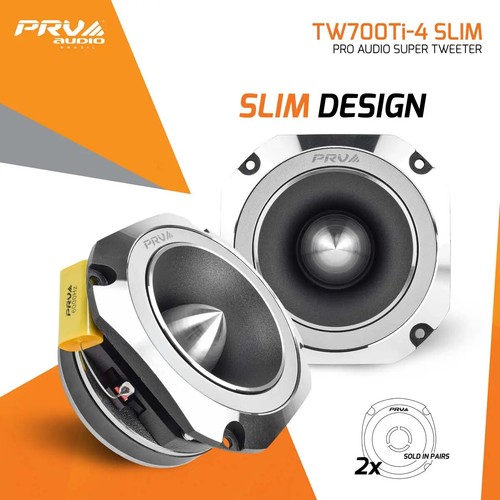 PRV Audio TW700Ti-4 DELGADO Titanio Pro Bullet Super Tweeter 200W 4-Ohm (2x Pares) - Imagen 6 de 8