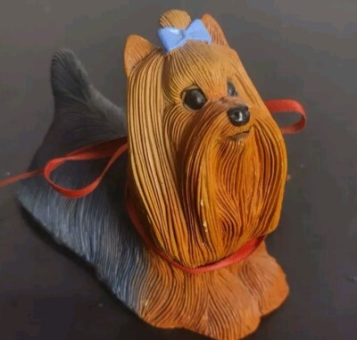 Vintage Don Jones 4'' Yorkie Yorkshire Terrier Dog Figurine, Soapstone Sculpture