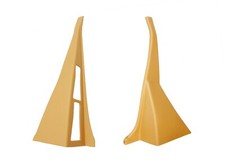 ALFA SPIDER TYPE 115 SET B PILLAR TRIM RIGHT LEFT BEIGE FAUX LEATHER 87-94