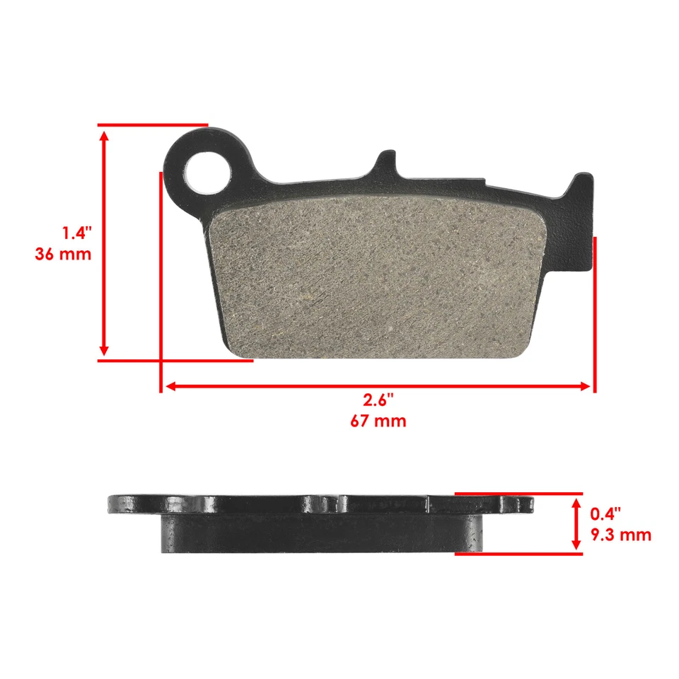 Caltric Front and Rear Brake Pads for Kawasaki KX450 KX450F 2006-2019 - Image 2 of 4