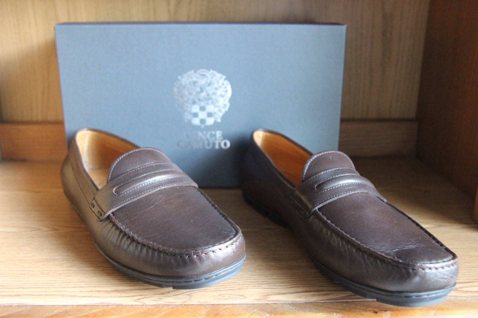 Vince Camuto Men's Donte Leather Drivers - Espresso - Size 11