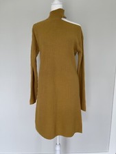 Blue Orchid Women’s Medium Sweater dress cutout Mustard midi length NEW