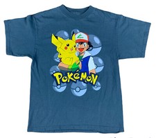 Vintage 1999 Pok mon Pikachu Ash Authentic Nintendo T-Shirt Youth XL 18-20