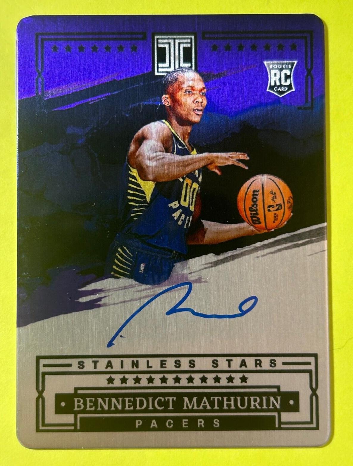 2022-23 Panini Impeccable - Bennedict Mathurin #SSA-BNM for sale