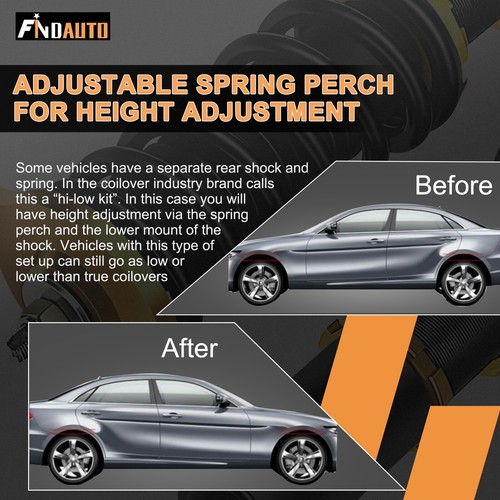 Coilovers For 00-05 Mitsubishi Eclipse Struts Suspension Springs Kit Adj Height - Picture 7 of 15