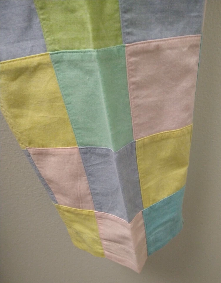 Calça Vintage David Brooks 10 Pastéis Xadrez Patchwork Chino Casual Golfe Madras - Imagem 3 de 4