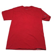 Champion T-Shirt Mens Medium Red Blank Solid Hip Hop Hipster Basketball Vintage