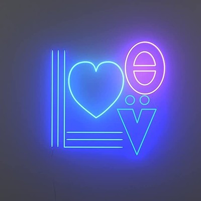 32''x31.5'' Love Flex LED Neon Sign Light Party Gift Wedding Visual Poster Décor