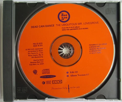 DEAD CAN DANCE - PROMO SINGLE CD "THE UBIQUITOUS MR. LOVEGROVE"