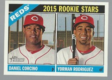 2015 Heritage #311 Daniel Corcino and Yorman Rodriguez Rookie Stars