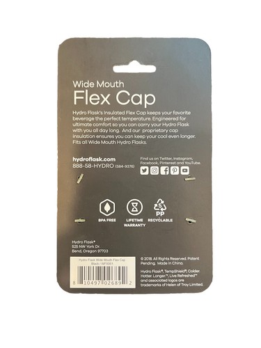 Hydro Flask Wide Mouth Flex Cap BPA-Free Dishwasher Safe 3.2 oz - Black - Picture 2 of 2