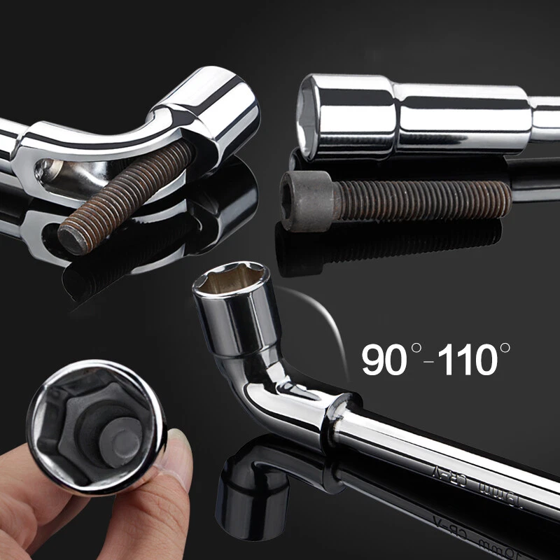 6mm-24mm Metric L Shaped Angled Open Hex 6 Point Socket Wrench - Image 3 of 4