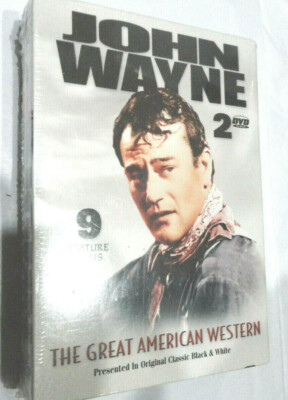 New Sealed John Wayne 2 DVD Set 9 Feature Films The Great American Western