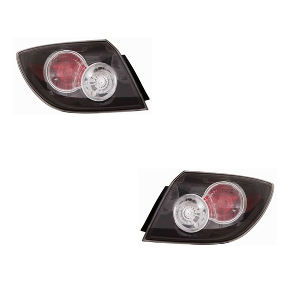 RüCkleuchten Heckleuchten Set Links Rechts Passend FüR Mazda 3 BK Schwarz-image