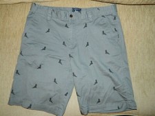 Men's Gray Shorts w/Black Eagles Size 34