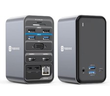 USB C Laptop Docking Station Dual Monitor 15-in-1 USB C Dock W/Dual HDMI 65w Pow