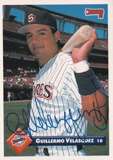 GUILLERMO VELASQUEZ SIGNED AUTO'D 1993 DONRUSS CARD #312 SAN DIEGO PADRES MEX