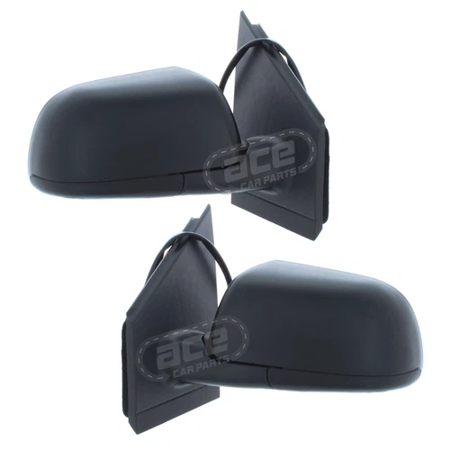Electric Wing Door Mirrors VW Polo Mk4 2002-2005 Black Covers Pair Left & Right