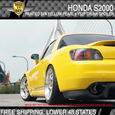 USA Stock 00-09 S2000 AP1 2Dr ABS Trunk Spoiler Painted Spa Yellow