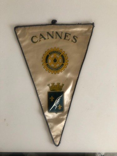 Ancien Fanion AS Cannes Football - Porte-clé - équipe France - Souvenir Vintage - Occasion