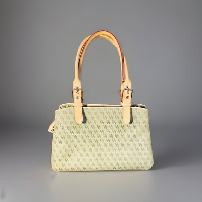 Vintage Dooney & Bourke Women Dooney & Bourke Olive and Tan Satchel display picture 1